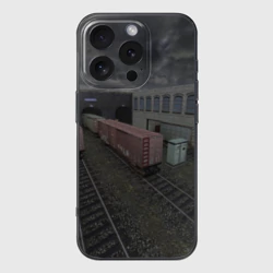 Чехол для iPhone 16 Pro силиконовый с защитой камеры Counter Strike 1.6 de_train