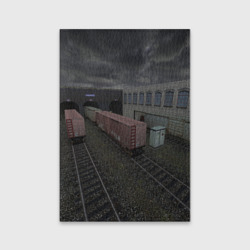 Обложка для паспорта матовая кожа Counter Strike 1.6 de_train