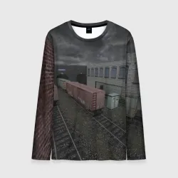 Мужской лонгслив 3D Counter Strike 1.6 de_train