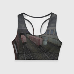 Женский спортивный топ 3D Counter Strike 1.6 de_train