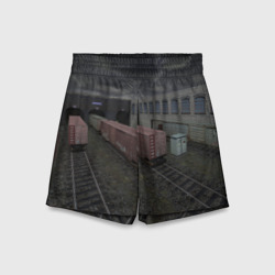 Детские спортивные шорты 3D Counter Strike 1.6 de_train