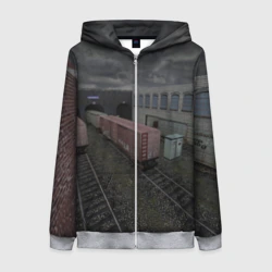 Женская толстовка 3D на молнии Counter Strike 1.6 de_train