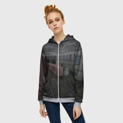 Женская толстовка 3D на молнии Counter Strike 1.6 de_train - фото 2