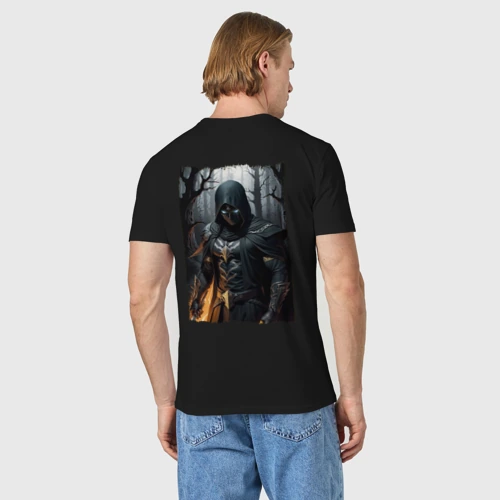 Мужская футболка хлопок с принтом Ассасин Кинс Абадал, вид сзади #2