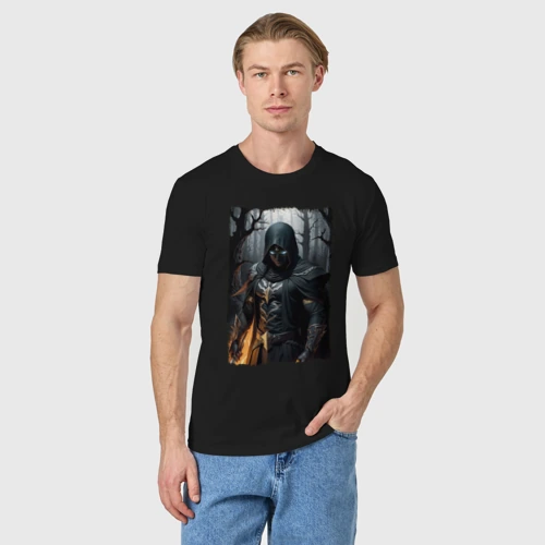 Мужская футболка хлопок с принтом Ассасин Кинс Абадал, фото на моделе #1