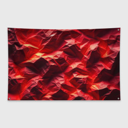 Эффект текстуры мятой красной бумаги – Флаг-баннер с принтом купить