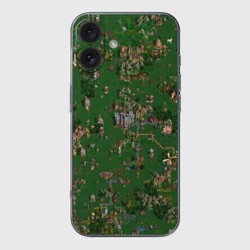 Чехол для iPhone 16 силиконовый с защитой камеры Герои 3 Карта Замка