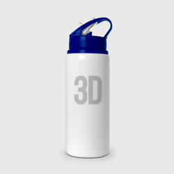 Бутылка для воды с трубочкой 3D