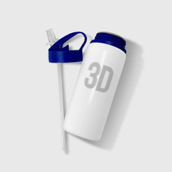 Бутылка для воды с трубочкой 3D - фото 2