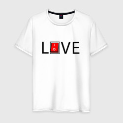 Любовь включена – Мужская футболка хлопок с принтом купить со скидкой в -20%