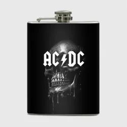 Фляга AC DC - большой череп с подтеками