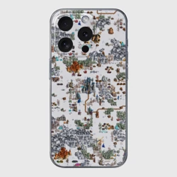 Чехол для iPhone 15 Pro силиконовый с защитой камеры Герои 3 Карта Башни