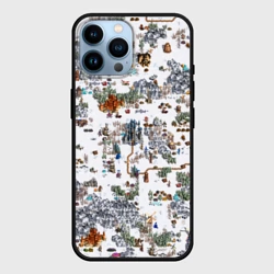 Чехол для iPhone 14 Pro Max Герои 3 Карта Башни