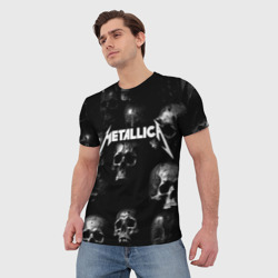 Мужская футболка 3D Metallica - logo rock group - фото 2