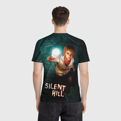 Мужская футболка 3D с принтом Silent Hill - Heather Mason, вид сзади #2