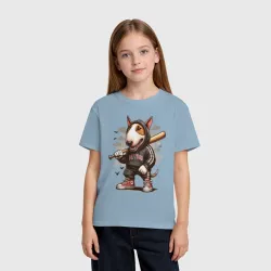 Детская футболка хлопок Bully with a baseball bat - ai art fantasy - фото 2