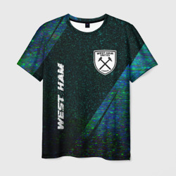 West Ham glitch blue – Мужская футболка 3D с принтом купить со скидкой в -26%
