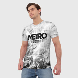 Мужская футболка 3D Metro Exodus white graphite - фото 2