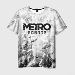 Мужская футболка 3D Metro Exodus white graphite