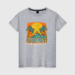 Good summer vibes – Женская футболка хлопок с принтом купить со скидкой в -20%