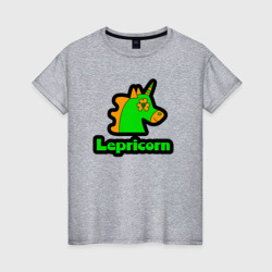 Единорог лепрекон – Женская футболка хлопок с принтом купить со скидкой в -20%