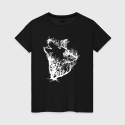Wolf in the forest – Женская футболка хлопок с принтом купить со скидкой в -20%