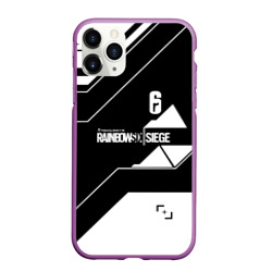 Чехол для iPhone 11 Pro Max матовый Rainbow six geometry