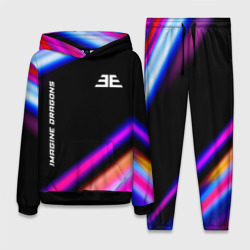 Женский костюм с толстовкой 3D Imagine Dragons neon rock lights