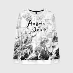 Женский свитшот 3D Angels of Death white graphite