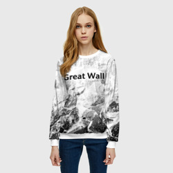 Женский свитшот 3D Great Wall white graphite - фото 2