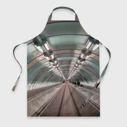 Фартук 3D Траволатор на станции метро Спортивная в Петербурге