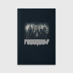 Обложка для паспорта матовая кожа Powerwolf band grey