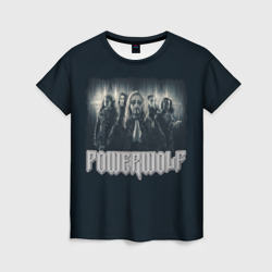 Женская футболка 3D Powerwolf band grey
