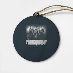 Деревянная игрушка круг Powerwolf band grey