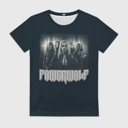 Женская футболка 3D Powerwolf band grey