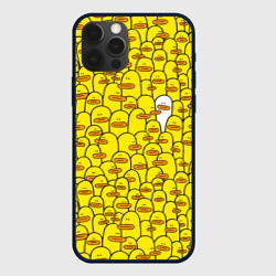 Чехол для iPhone 12 Pro Max Прикольные жёлтые утята