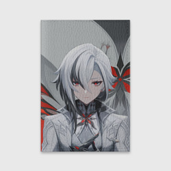 Обложка для паспорта матовая кожа Arlecchino Genshin Impact