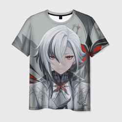 Мужская футболка 3D Arlecchino Genshin Impact