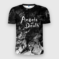 Мужская футболка 3D Slim Angels of Death black graphite