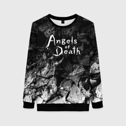 Женский свитшот 3D Angels of Death black graphite