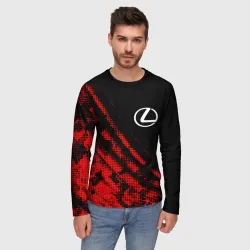 Мужской лонгслив 3D Lexus sport grunge - фото 2