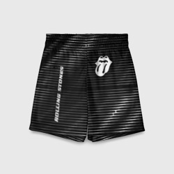 Детские спортивные шорты 3D Rolling Stones metal rock lines