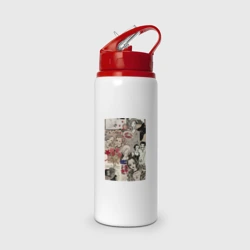 Бутылка для воды с трубочкой Нана Осаки коллаж