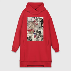 Платье-худи хлопок Нана Осаки коллаж