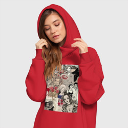 Платье-худи хлопок Нана Осаки коллаж - фото 2