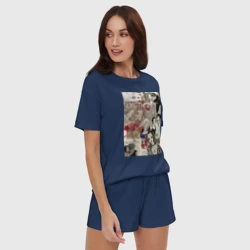 Женская пижама с шортиками хлопок Нана Осаки коллаж - фото 2