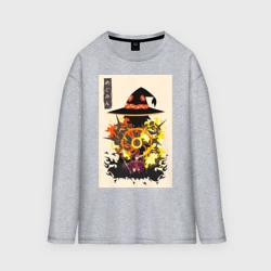 Женский лонгслив oversize хлопок Этот замечательный мир Мэгумин