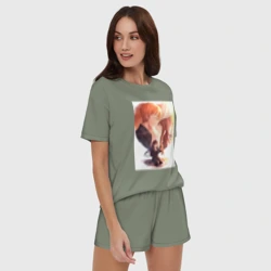 Женская пижама с шортиками хлопок Корзинка фруктов Тору Хонда - фото 2
