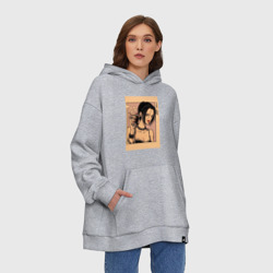 Худи SuperOversize хлопок Нана Осаки Вокалистка панк-группы Black Stones - фото 2