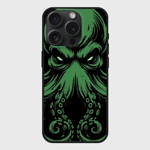 Чехол силиконовый для Apple iPhone 15 Pro Мax матовый Ктулху иллюстрация